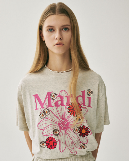 韓國 Mardi Mercredi TSHIRT FLOWERMARDI BLOSSOM【MM045】