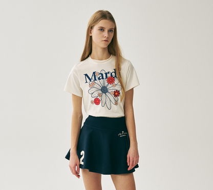 韓國 Mardi Mercredi SLIM TSHIRT FLOWERMARDI BLOSSOM【MM051】