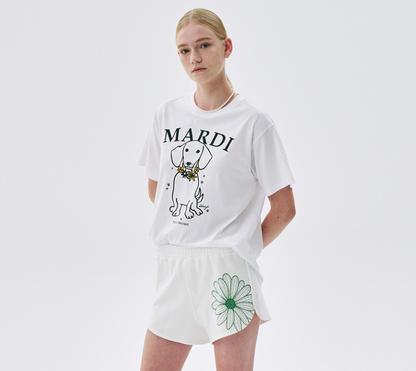 韓國 Mardi Mercredi TSHIRT SWING THE TAIL DDANJI FLOWER NECKLACE【MM060】