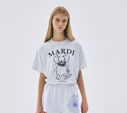 韓國 Mardi Mercredi TSHIRT SWING THE TAIL DDANJI FLOWER NECKLACE【MM060】