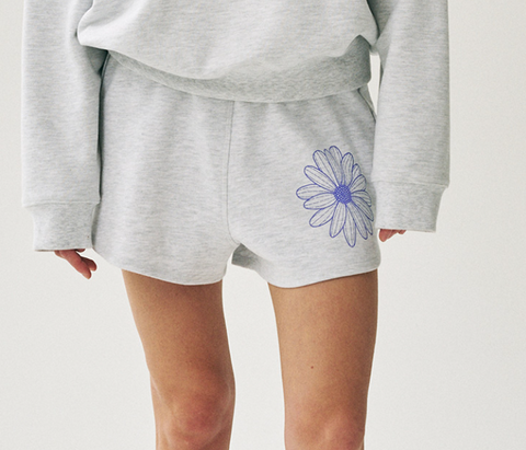 韓國 Mardi Mercredi MINI SWEAT SHORTS FLOWER【MM061】