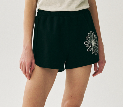 韓國 Mardi Mercredi MINI SWEAT SHORTS FLOWER【MM061】