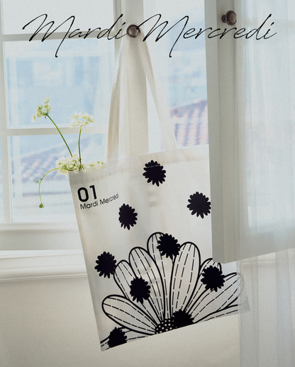 韓國 Mardi Mercredi CANVAS BAG FLOWER DOTS【MM112】