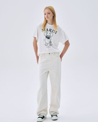 韓國 Mardi Mercredi TSHIRT SWING THE TAIL DDANJI FLOWER NECKLACE MULTICOLOR【MM115】