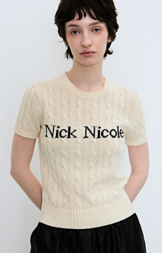 韓國 Nick Nicole CABLE HALF KNIT【NN168】
