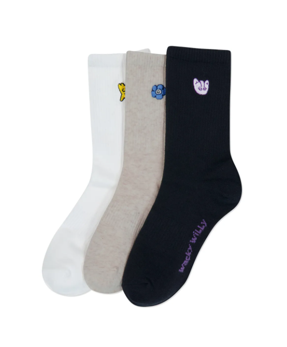 韓國 Wacky Willy Character socks 3PACK【WW178】
