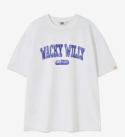 韓國 Wacky Willy Washed Logo Crewneck T-Shirt【WW210】