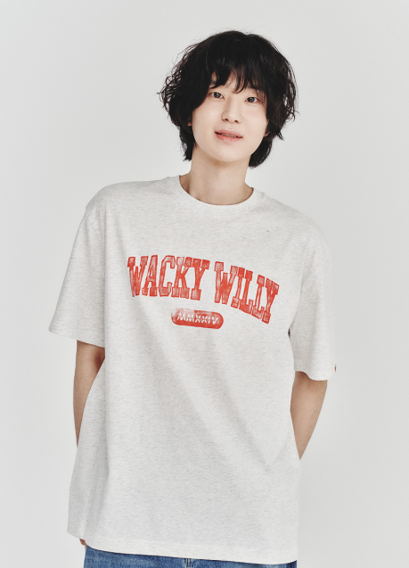 韓國 Wacky Willy Washed Logo Crewneck T-Shirt【WW210】
