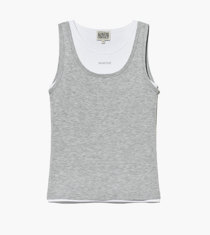韓國 Marithe Francois Girbaud W LAYERED SLEEVELESS【MF589】