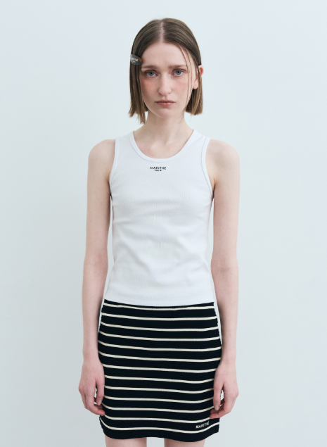 韓國 Marithe Francois Girbaud W U NECK SLEEVELESS【MF590】