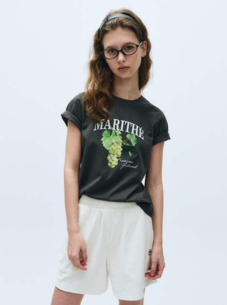 【現貨】韓國 Marithe Francois Girbaud Women's GRAPE GRAPHIC T-SHIRTS【MF583】