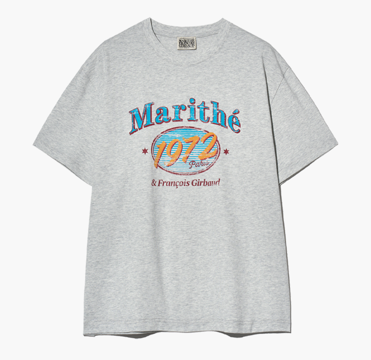 韓國 Marithe Francois Girbaud Women's OVERSIZED ELLIPSE GRAPHIC T-SHIRTS【MF571】