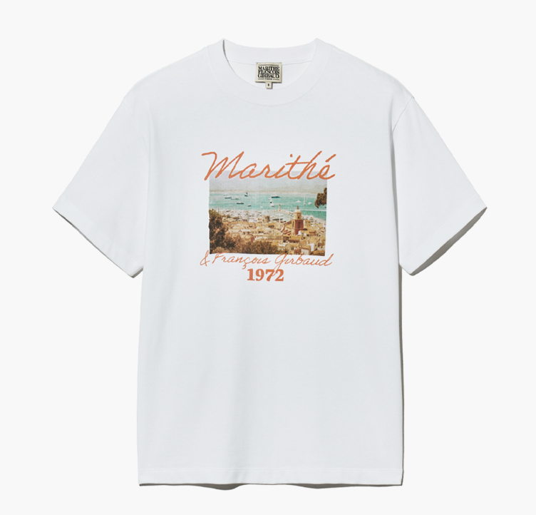 韓國 Marithe Francois Girbaud SUMMER BEACH COLLAGE GRAPHIC HALF T-SHIRTS【MF570】