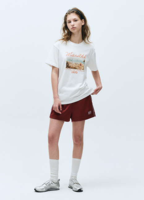 韓國 Marithe Francois Girbaud SUMMER BEACH COLLAGE GRAPHIC HALF T-SHIRTS【MF570】