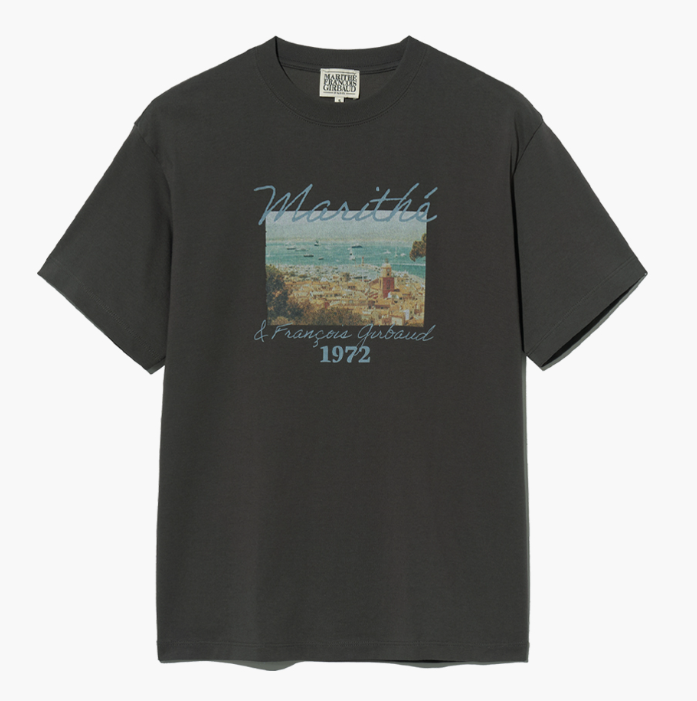 韓國 Marithe Francois Girbaud SUMMER BEACH COLLAGE GRAPHIC HALF T-SHIRTS【MF570】