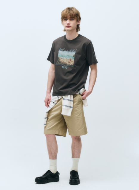 韓國 Marithe Francois Girbaud SUMMER BEACH COLLAGE GRAPHIC HALF T-SHIRTS【MF570】