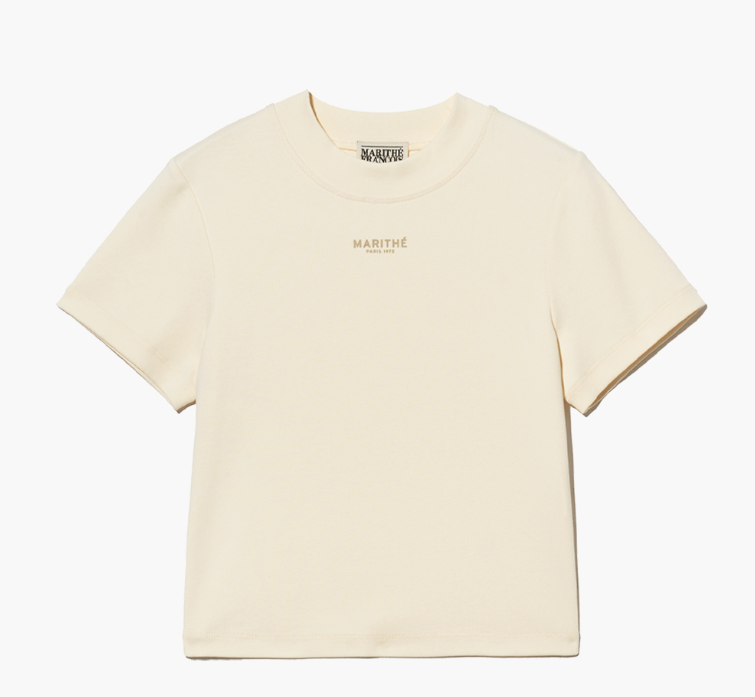 韓國 Marithe Francois Girbaud Women's MOCK NECK CROP T-SHIRTS【MF562】