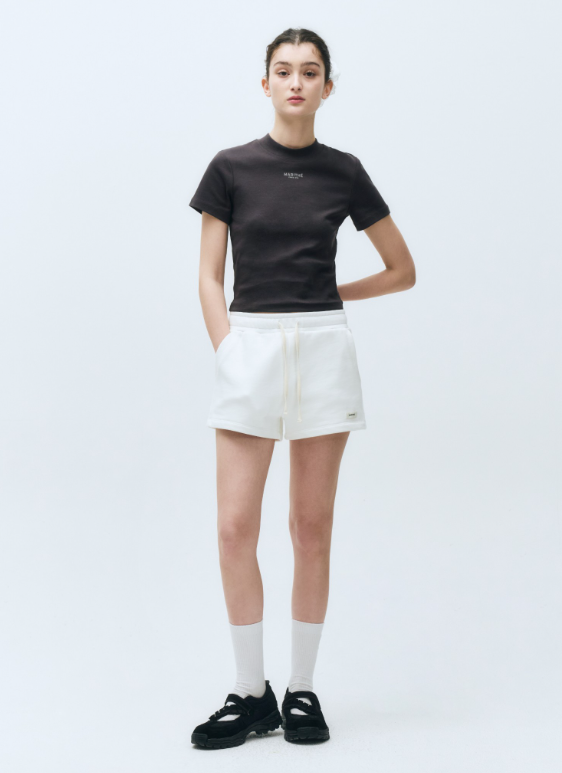 韓國 Marithe Francois Girbaud Women's MOCK NECK CROP T-SHIRTS【MF562】