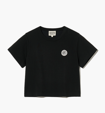 韓國 Marithe Francois Girbaud MOUVEMENT W CIRCLE WAPPEN AEROCOOL CROP T-SHIRT凉感面料【MF491】
