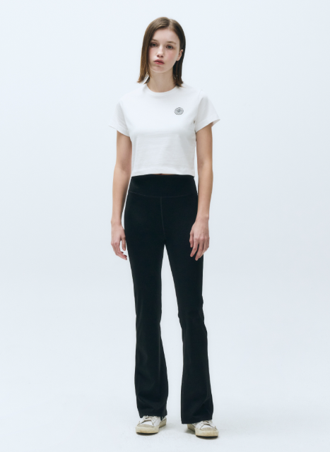 韓國 Marithe Francois Girbaud MOUVEMENT W CIRCLE WAPPEN AEROCOOL CROP T-SHIRT凉感面料【MF491】