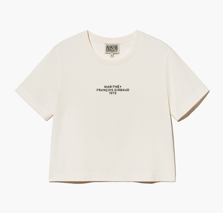 韓國 Marithe Francois Girbaud Women's LETTERING CROP T-SHIRT【MF497】