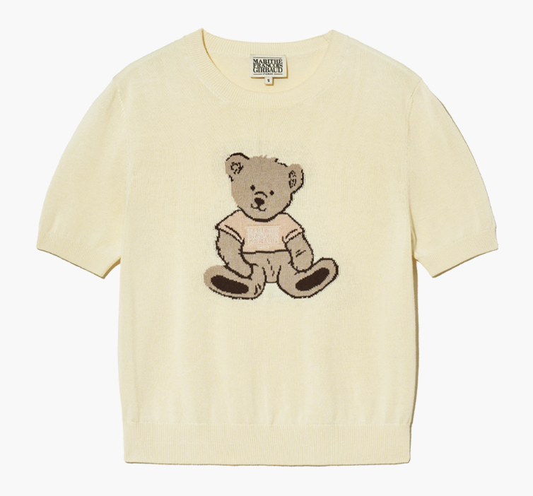 韓國 Marithe Francois Girbaud W DOODLE BEAR HALF KNIT【MF438】