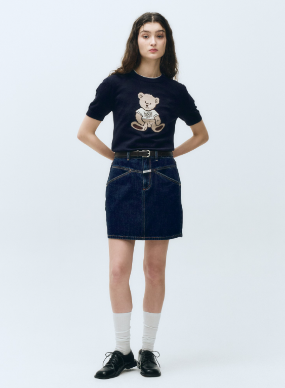 韓國 Marithe Francois Girbaud W DOODLE BEAR HALF KNIT【MF438】