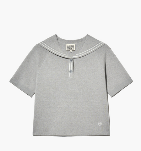 韓國 Marithe Francois Girbaud Women's MARINE SAILOR HALF KNIT【MF477】