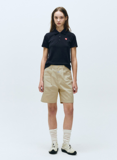 韓國 Marithe Francois Girbaud HEART WAPPEN COLLAR PK T-SHIRT【MF488】
