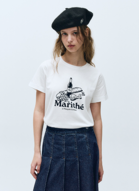 韓國 Marithe Francois Girbaud Wine Glass T-shirt【MF501】