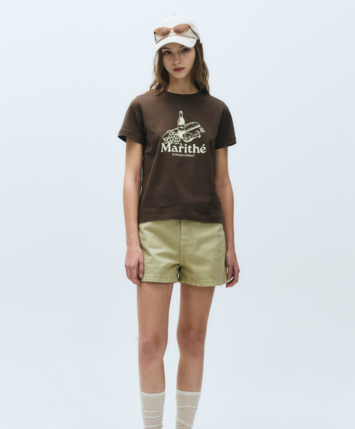 韓國 Marithe Francois Girbaud Wine Glass T-shirt【MF501】