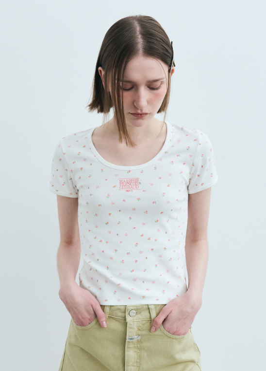 韓國 Marithe Francois Girbaud U Neck T-shirt【MF506】