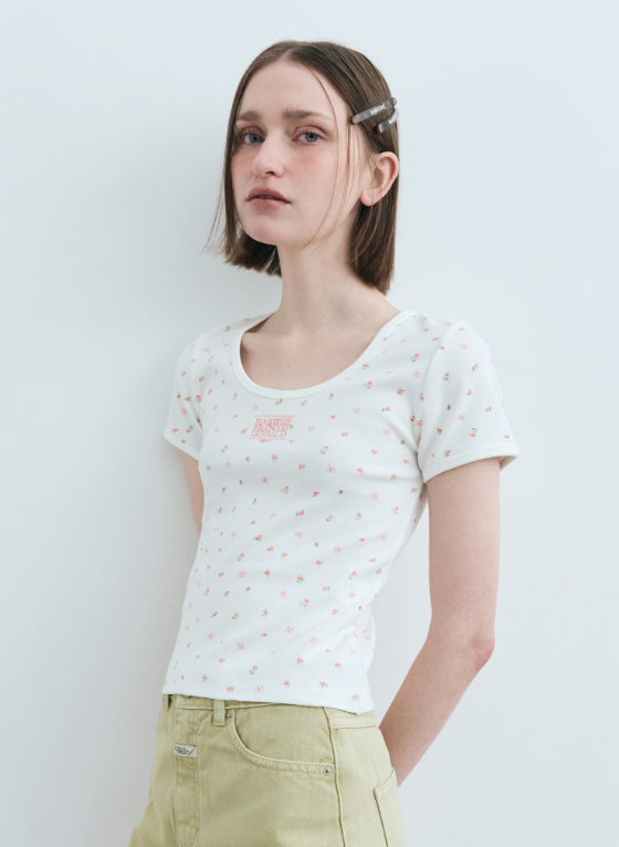 韓國 Marithe Francois Girbaud U Neck T-shirt【MF506】