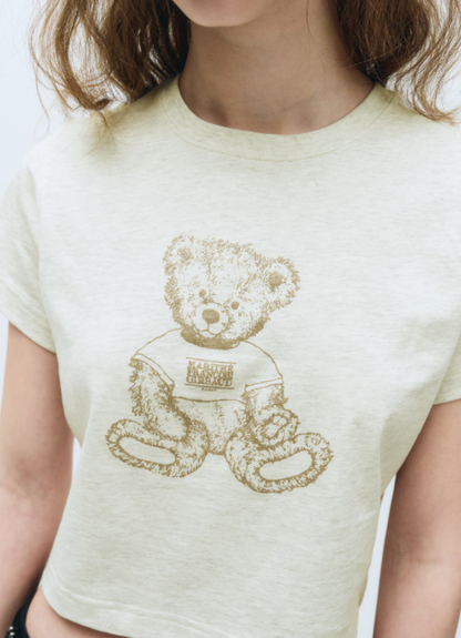 韓國 Marithe Francois Girbaud Bear Crop T-Shirt【MF508】
