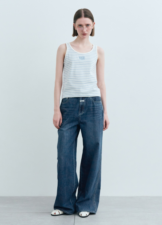韓國 Marithe Francois Girbaud W CLASSIC LOGO SLEEVELESS【MF592】