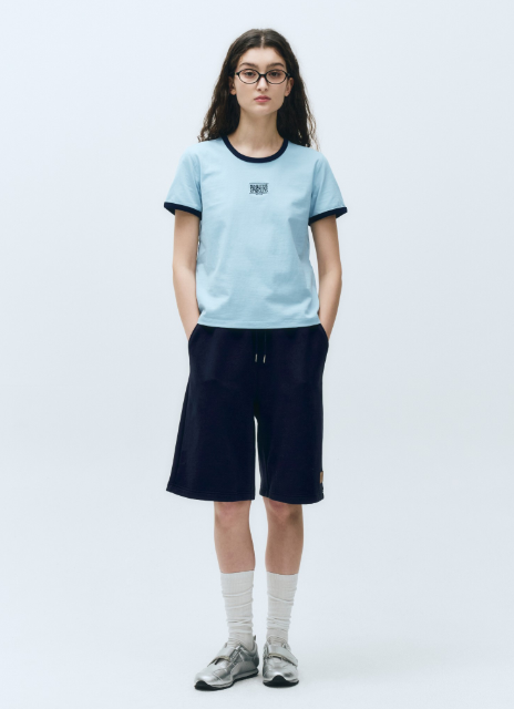 韓國 Marithe Francois Girbaud CLASSIC LOGO RINGER T-SHIRT【MF470】