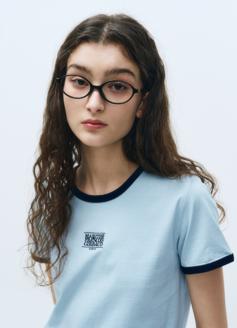 韓國 Marithe Francois Girbaud CLASSIC LOGO RINGER T-SHIRT【MF470】