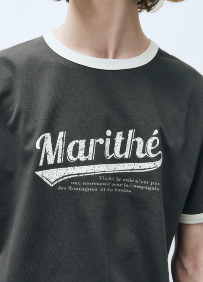 韓國 Marithe Francois Girbaud Vintage Baseball Ringer Tee【MF414】