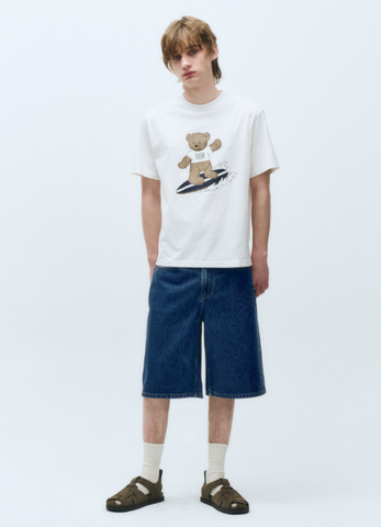 韓國 Marithe Francois Girbaud DOODLE BEAR TSHIRT【MF485】