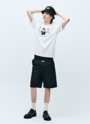 韓國 Marithe Francois Girbaud DOODLE BEAR IMAGE GRAPHIC TSHIRT【MF484】