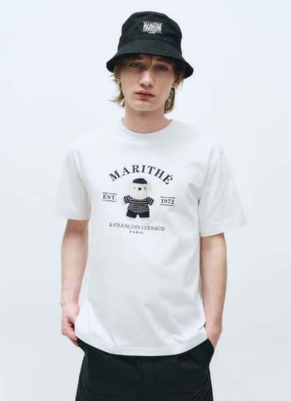 韓國 Marithe Francois Girbaud DOODLE BEAR IMAGE GRAPHIC TSHIRT【MF484】