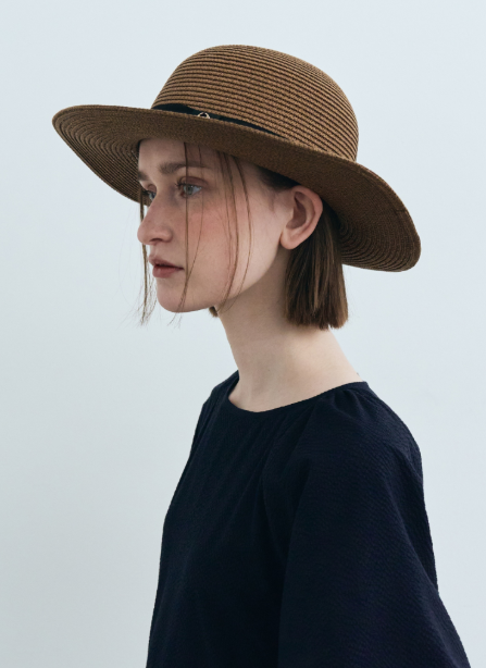 韓國 Marithe Francois Girbaud Women's CIRCLE LOGO RAFFIA HAT【MF584】