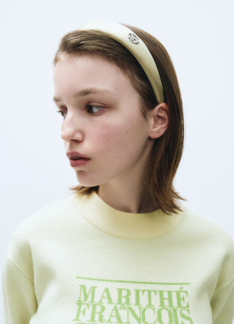 韓國 Marithe Francois Girbaud CIRCLE LOGO SATIN HAIR BAND 【MF510】