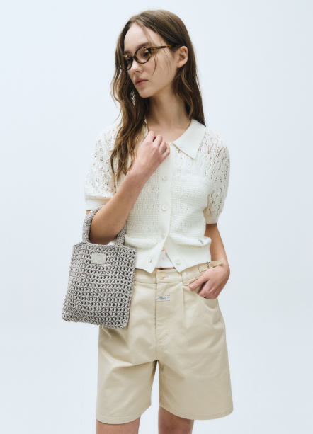 韓國 Marithe Francois Girbaud Mini cutout tote logo bag【MF493】