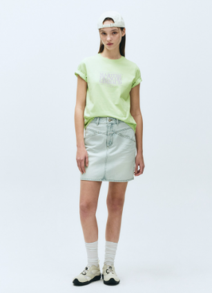 韓國 Marithe Francois Girbaud Women's STRAIGHT DENIM MINI SKIRT【MF483】