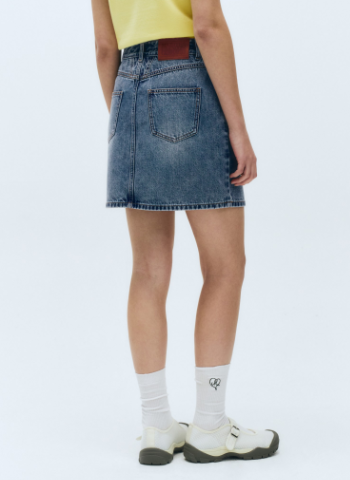 韓國 Marithe Francois Girbaud Women's STRAIGHT DENIM MINI SKIRT【MF483】