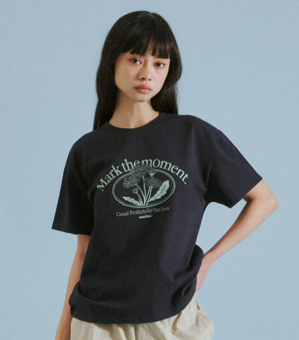 韓國 Markm (W) FLOWER REGULAR T-SHIRTS【MA140】