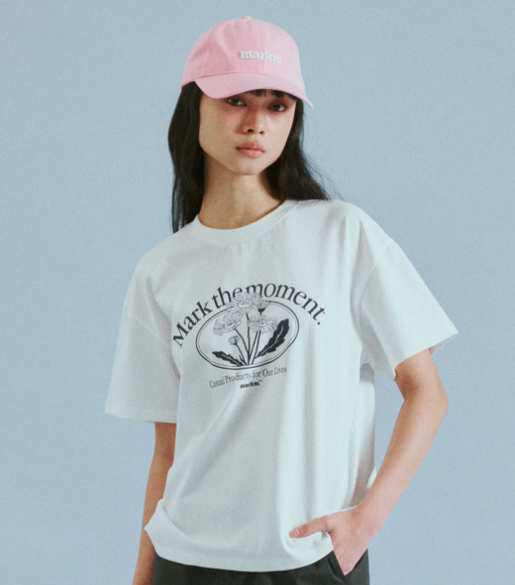 韓國 Markm (W) FLOWER REGULAR T-SHIRTS【MA140】