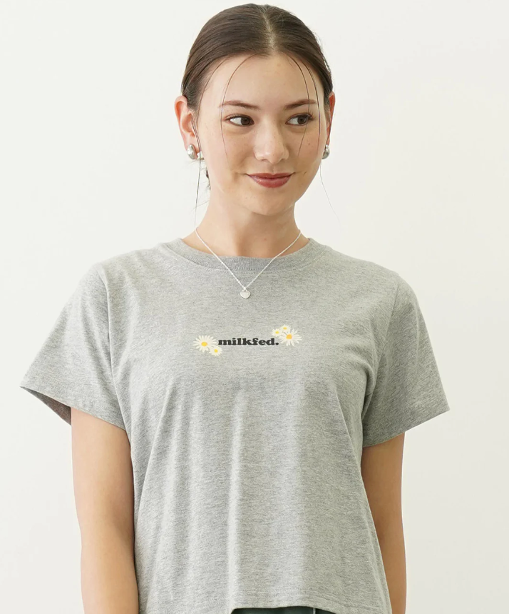 日本直送 MILKFED DAISY AND LOGO COMPACT S/S TEE【SJ029】