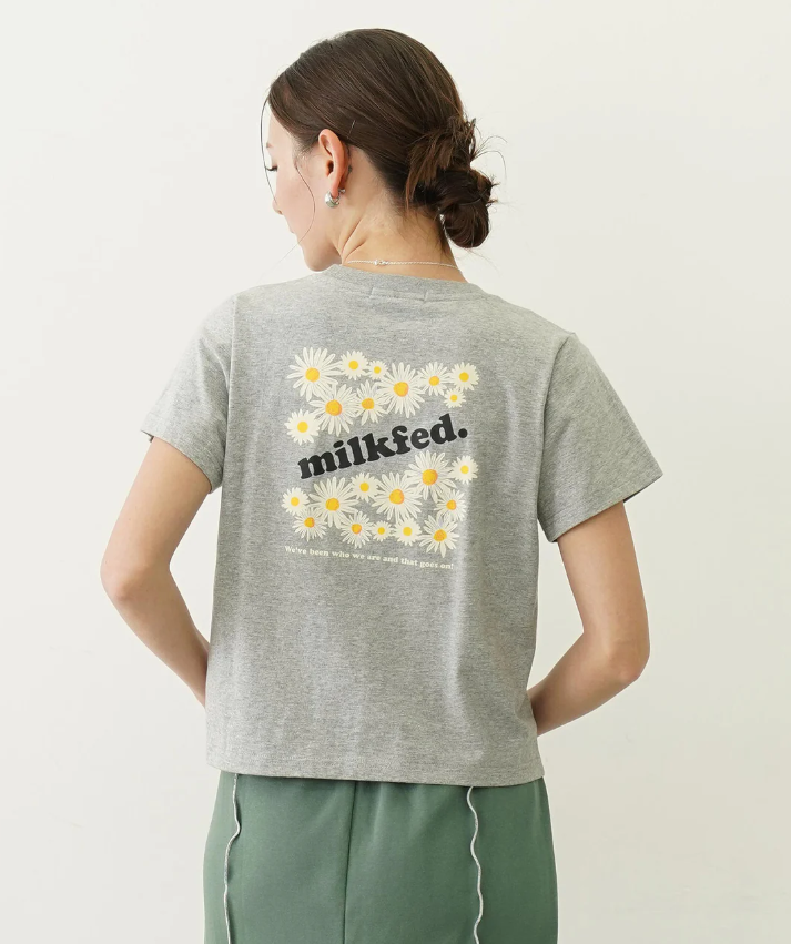 日本直送 MILKFED DAISY AND LOGO COMPACT S/S TEE【SJ029】